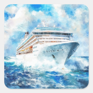 A Summer Cruise Square Sticker