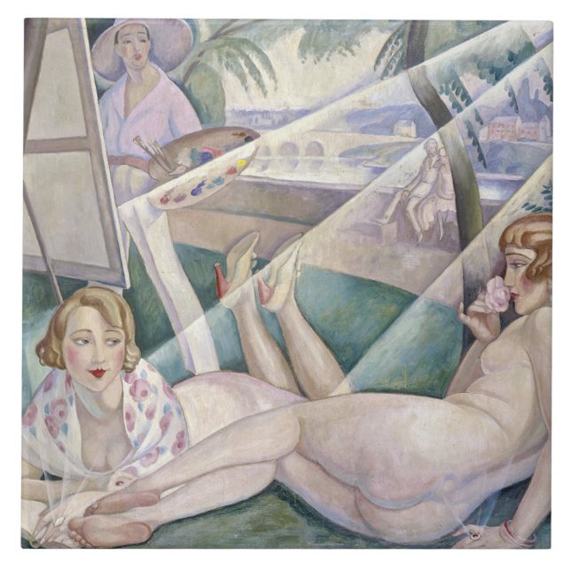 A Summer Day (Beautiful Women in the Sun) Tile (Front)