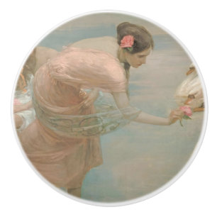 A Summer Morning by Rupert Bunny (1897) Ceramic Knob