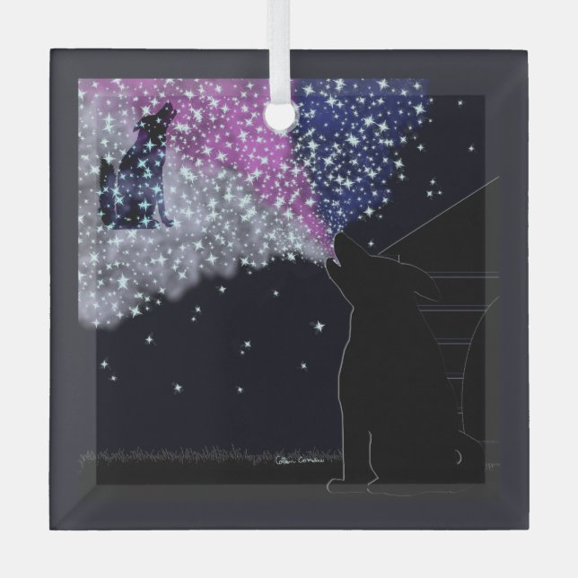 A Summer Night with Sirius Glass Tree Decoration (Front)