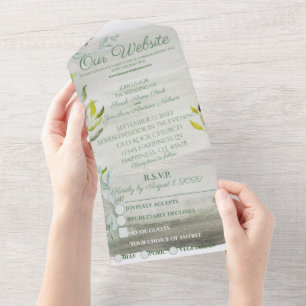 A Summers Tale Watercolor All In One Invitation