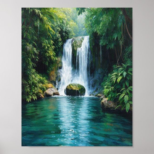A Sun-Drenched Cascade Within the Heart Poster (Front)