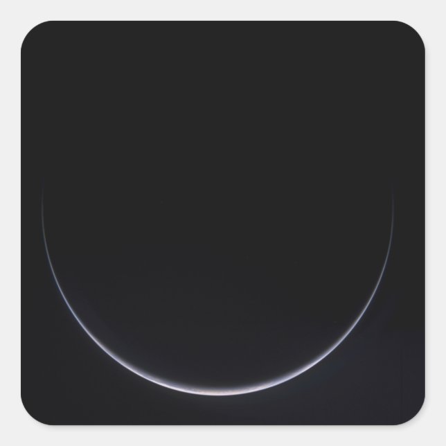 A sun-illuminated crescent of Earth Square Sticker (Front)
