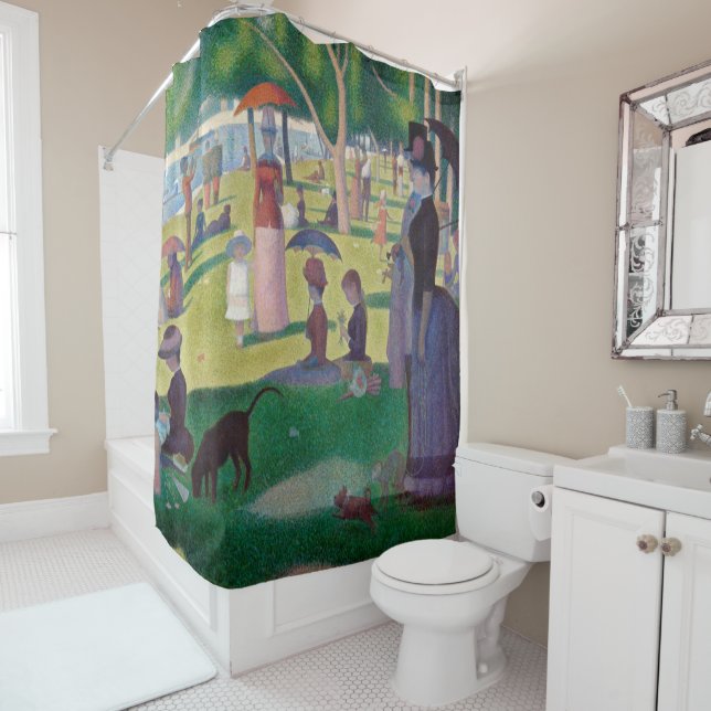A Sunday Afternoon at La Grande Jatte, Seurat Shower Curtain (In Situ)