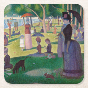 A Sunday Afternoon at La Grande Jatte, Seurat Square Paper Coaster