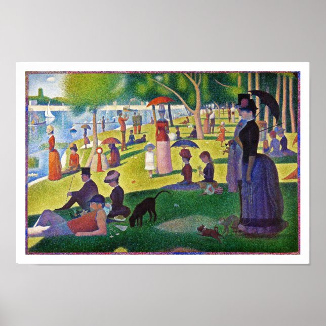 A Sunday Afternoon on La Grande Jatte by Seurat Poster (Front)