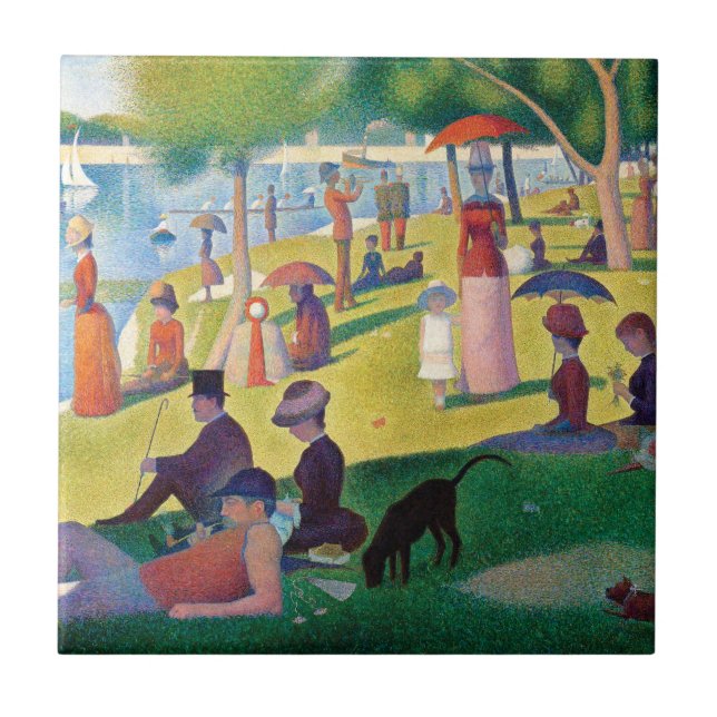 A Sunday Afternoon on La Grande Jatte by Seurat Tile (Front)