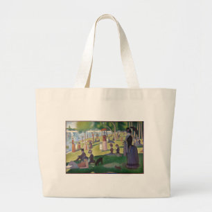 A Sunday Afternoon on the Island of La Grande Jatt Large Tote Bag