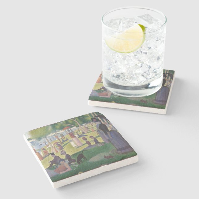A Sunday on La Grande Jatte by Georges Seurat  Stone Coaster (Side)