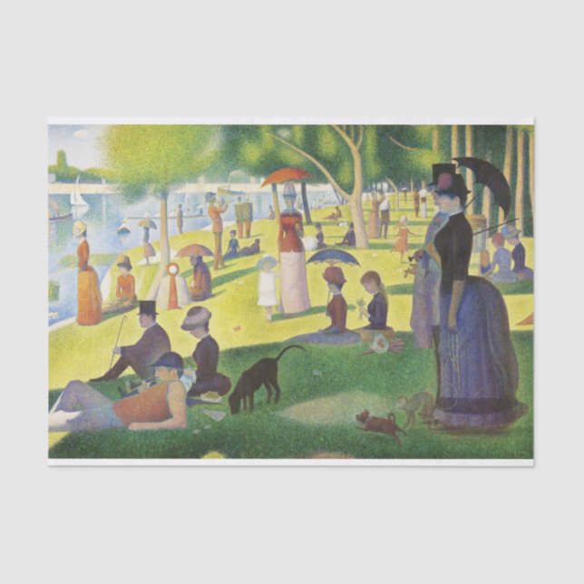 A Sunday on La Grande Jatte by Georges Seurat Tissue Paper (Front)