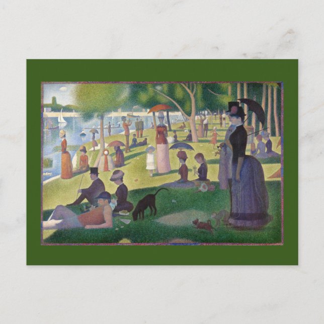 A Sunday on La Grande Jatte by Seurat, Fine Art Postcard (Front)