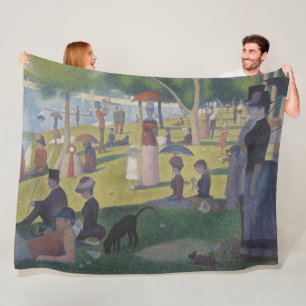 A Sunday on La Grande Jatte, Georges Seurat 1884 Fleece Blanket