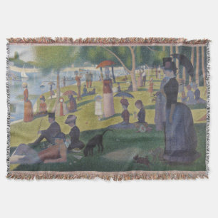 A Sunday on La Grande Jatte, Georges Seurat 1884 Throw Blanket