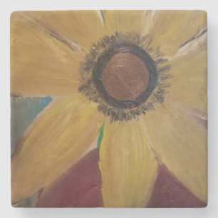 A sunflower for you stone coaster