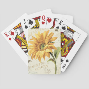 A Sunflower in Full Bloom Playing Cards