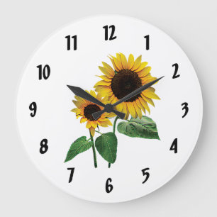 A Sunflower Mummy's Love Large Clock