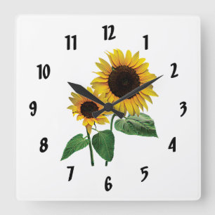 A Sunflower Mummy's Love Square Wall Clock