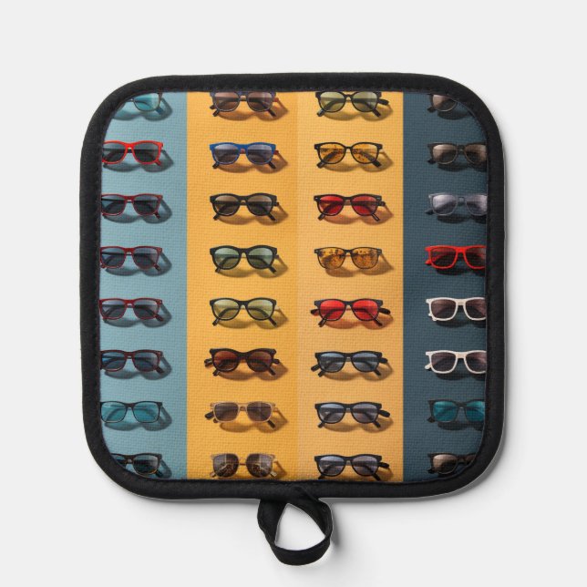 A sunglasses magnet, cool badge pot holder (Front)