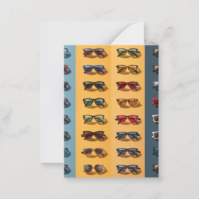 A sunglasses pattern design,  card (Front)