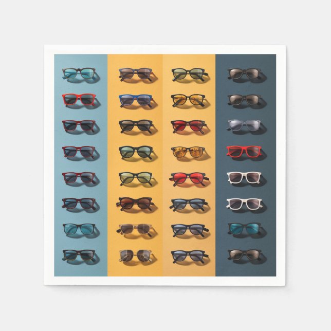 A sunglasses pattern design,  napkin (Front)