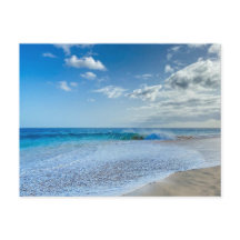 A sunny beach from the far