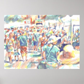A SUNNY DAY AT THE ANN ARBOR ART FAIR POSTER