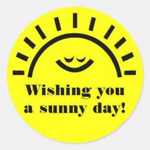 A sunny day classic round sticker