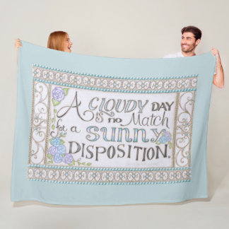 A Sunny Disposition Fleece Blanket (Light Blue)