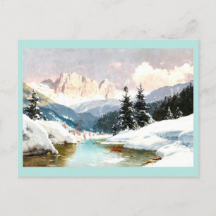 A Sunny Winter Day with a View of the Dolomites Postcard