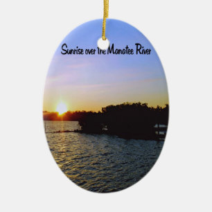 A sunrise in Bradenton Florida Ceramic Tree Decoration