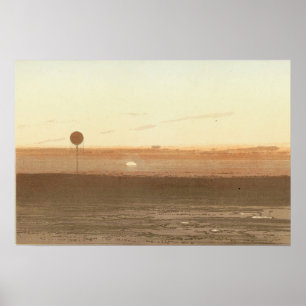 A sunset as seen from the balloon. poster