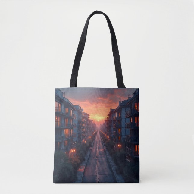A sunset night tote bag (Front)