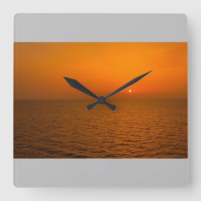 A  Sunset On The Sea on wall clock (Front)