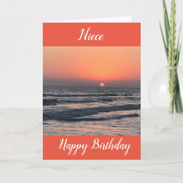 A SUNSET/SUNRISE FOR YOU NIECE CARD (Front)