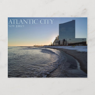 A Sunset View of Atlantic City Postcard