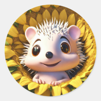 A Super cute Sunflower Classic Round Sticker