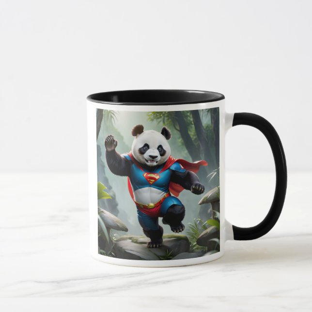 A super hero panda. mug (Right)