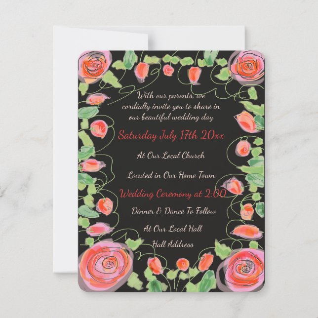 A Super Sweet Mini Wedding Invitation (Front)