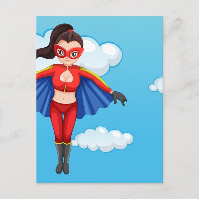 A superhero postcard (Front)