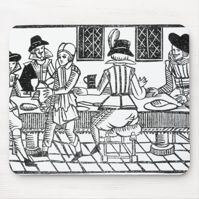 A Supper Party, a 'Book of Roxburghe Ballads' Mouse Mat (Front)
