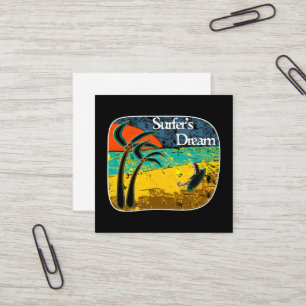 A surfer's dream square business card