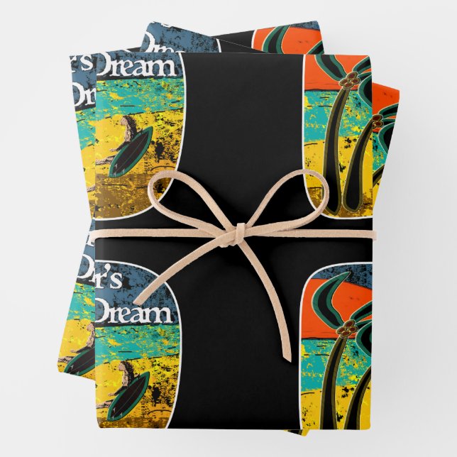 A surfer's dream  wrapping paper sheet (In situ)