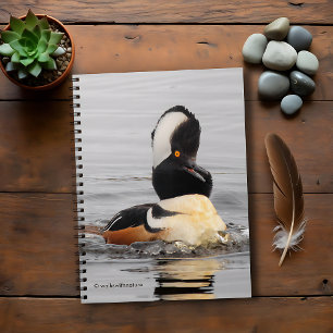 A Surprised Hooded Merganser Notebook