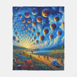 A Surreal Journey Through Sound and Vision Fleece Blanket