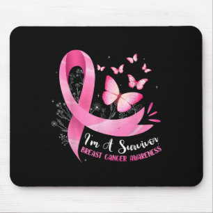 A Survivor Breast Cancer Awareness Pink Ribbon Wom Mouse Mat