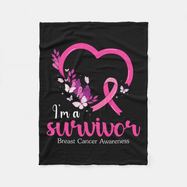 A Survivor Breast Cancer Awareness Women  Fleece Blanket (Front)