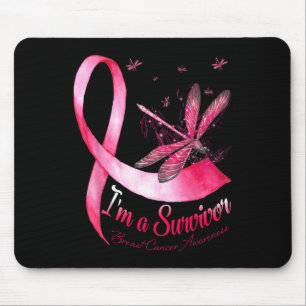 A Survivor Dragonfly Breast Cancer Awareness Mouse Mat