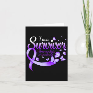 A Survivor Fibromyalgia Awareness Butterfly 1 Card