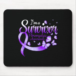 A Survivor Fibromyalgia Awareness Butterfly Mouse Mat
