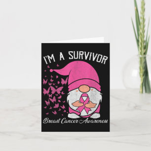 A Survivor Pink Ribbon Breast Cancer Awareness Gno Card